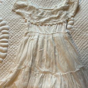 LoveShackFancy White off the shoulder dress. Great condition.